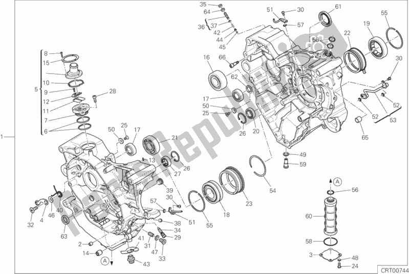 Todas as partes de 010 - Par De Meio Cárteres do Ducati Monster 1200 25 2019